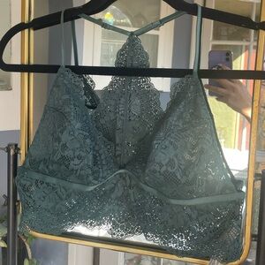 FreePeople Elegant Lace Bralette in Teal, medium, like new